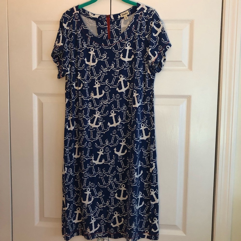 Short sleeved “anchor” dress
